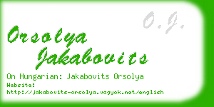 orsolya jakabovits business card